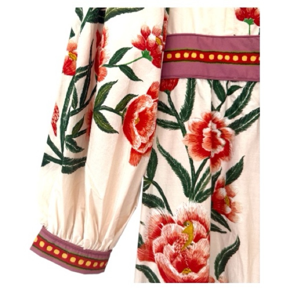 FARM Rio Ainika Floral Print Maxi Dress, Cream/Red, NWT ๐ง๐ท - Picture 12 of 16
